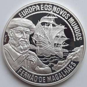 Реверс монеты Португалия, 25 ЭКЮ, 1997, Европа и Новый Свет - Фернан Магеллан