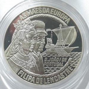 Реверс монеты Португалия, 50 евро, 1996, Европа и Новый Свет - Филипа де Ланкастр
