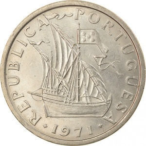Аверс монеты Португалия, 10 эскудо, 1971-1974