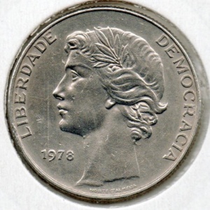 Реверс монеты Португалия, 25 эскудо, 1977-1978