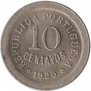Аверс монеты Португалия, 10 сентаво, 1920-1921