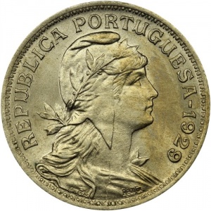 Аверс монеты Португалия, 50 сентаво, 1927-1968