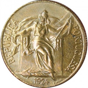 Аверс монеты Португалия, 1 эскудо, 1924-1926