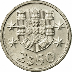 Реверс монеты Португалия, 2.5 эскудо, 1963-1985