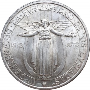 Реверс монеты Португалия, 50 эскудо, 1972, 400 лет эпопее "Лузиад"