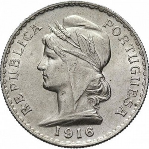 Аверс монеты Португалия, 1 эскудо, 1915-1916