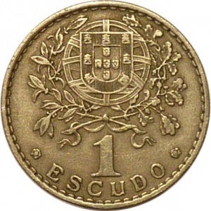 Реверс монеты Португалия, 1 эскудо, 1927-1968