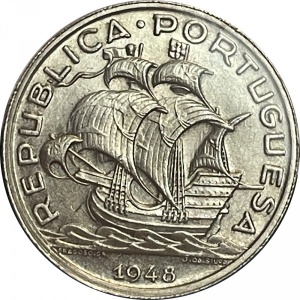Аверс монеты Португалия, 10 эскудо, 1932-1948