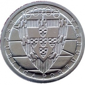Аверс монеты Португалия, 100 эскудо, 1985, 600 лет Битве при Альжубаротте