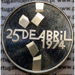 Реверс монеты Португалия, 100 эскудо, 1976, Революция гвоздик (25 de Abril 1974)
