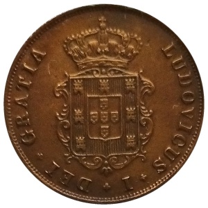 Аверс монеты Португалия, 3 реала, 1868-1875