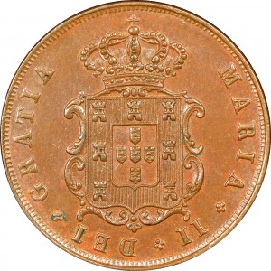 Аверс монеты Португалия, 5 реалов, 1840-1853