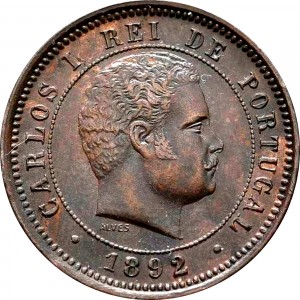 Аверс монеты Португалия, 5 реалов, 1890-1906