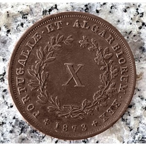 Реверс монеты Португалия, 10 реалов, 1867-1874