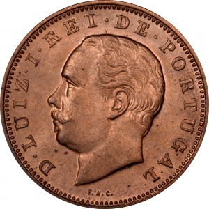 Аверс монеты Португалия, 20 реалов, 1882-1886