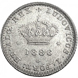 Аверс монеты Португалия, 50 реалов, 1862-1889