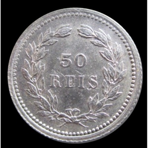 Реверс монеты Португалия, 50 реалов, 1893