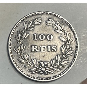 Реверс монеты Португалия, 100 реалов, 1838-1843