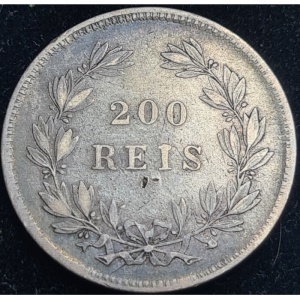 Реверс монеты Португалия, 200 реалов, 1862-1863