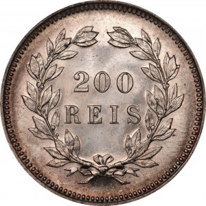 Реверс монеты Португалия, 200 реалов, 1891-1903