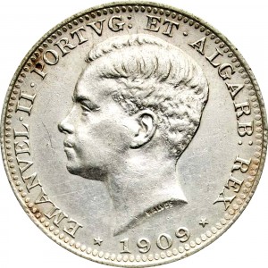 Аверс монеты Португалия, 200 реалов, 1909
