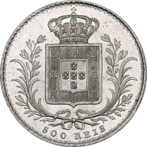 Реверс монеты Португалия, 500 реалов, 1863-1889