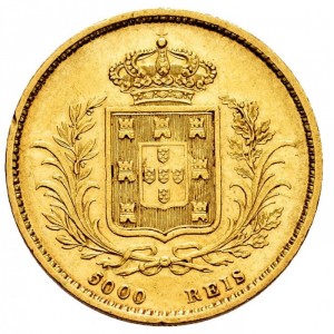 Реверс монеты Португалия, 5000 реалов, 1862-1863