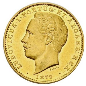 Аверс монеты Португалия, 10.000 реалов, 1878-1889
