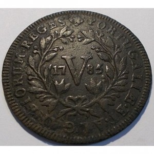 Реверс монеты Португалия, 5 реалов, 1777-1785