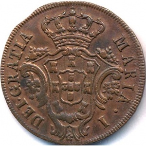Аверс монеты Португалия, 5 реалов, 1791-1799