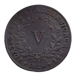 Реверс монеты Португалия, 5 реалов, 1829