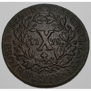 Реверс монеты Португалия, 10 реалов, 1777-1779