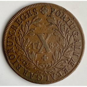 Реверс монеты Португалия, 10 реалов, 1782-1785