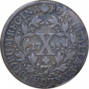 Реверс монеты Португалия, 10 реалов, 1797-1799