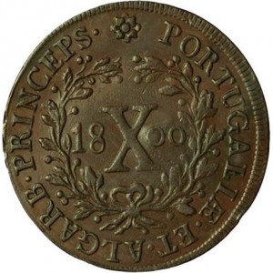 Реверс монеты Португалия, 10 реалов, 1800