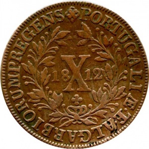 Реверс монеты Португалия, 10 реалов, 1812-1813