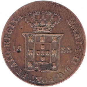 Аверс монеты Португалия, 20 реалов, 1833