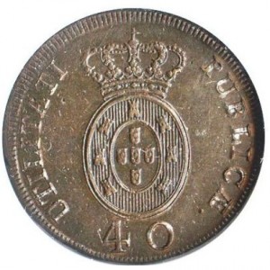 Реверс монеты Португалия, 40 реалов, 1811-1815