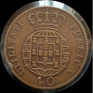 Реверс монеты Португалия, 40 реалов, 1819-1825
