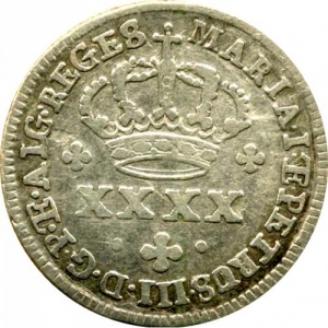 Аверс монеты Португалия, 50 реалов, 1777