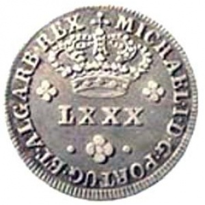 Аверс монеты Португалия, 80 реалов, 1828