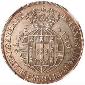Аверс монеты Португалия, 200 реалов, 1818-1822