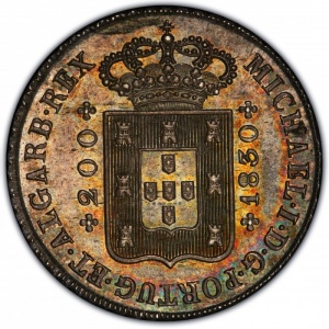 Аверс монеты Португалия, 200 реалов, 1829-1830