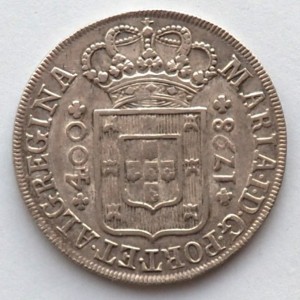 Аверс монеты Португалия, 400 реалов, 1786-1799