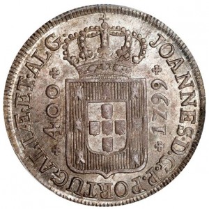 Аверс монеты Португалия, 400 реалов, 1799-1801