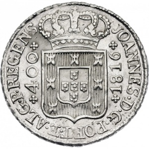 Аверс монеты Португалия, 400 реалов, 1802-1816