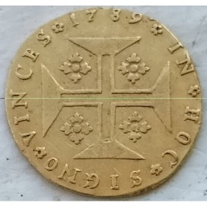 Реверс монеты Португалия, 1000 реалов, 1787-1792