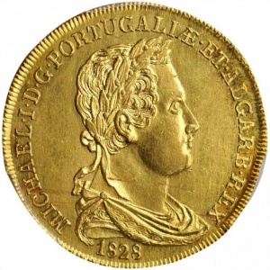Аверс монеты Португалия, 1 песа, 1828