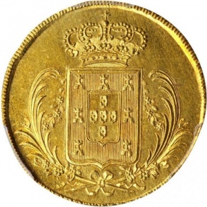 Реверс монеты Португалия, 1 песа, 1828