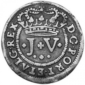 Аверс монеты Португалия, 3 реала, 1712-1721